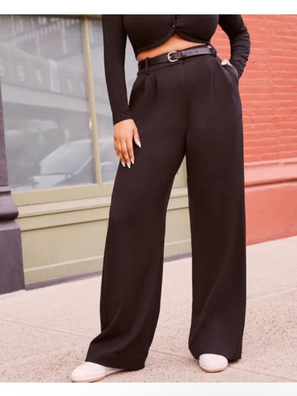 Favorite Daughter 10 The‎ Petite Favorite Pants Black Business Career Wide Leg